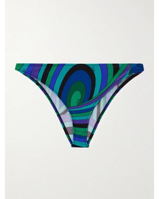Emilio Pucci Blue Iride Baby Bedrucktes Bikini-Höschen