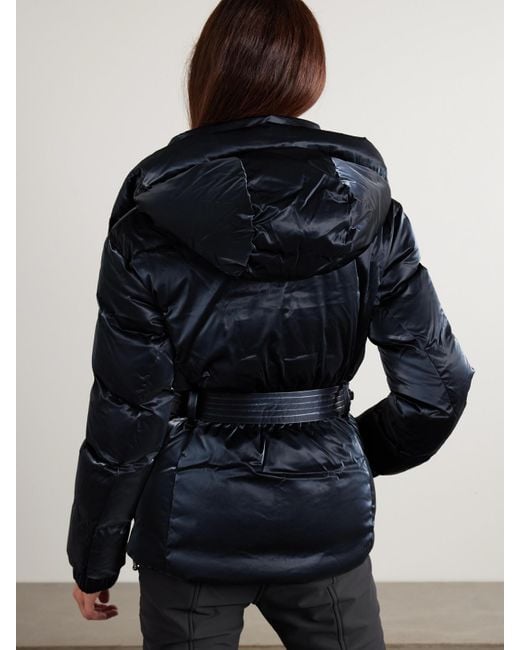 Perfect Moment Blue Johnnie Walker Candice Gesteppte Ski-Jacke Mit Daunenfüllung Und Gürtel