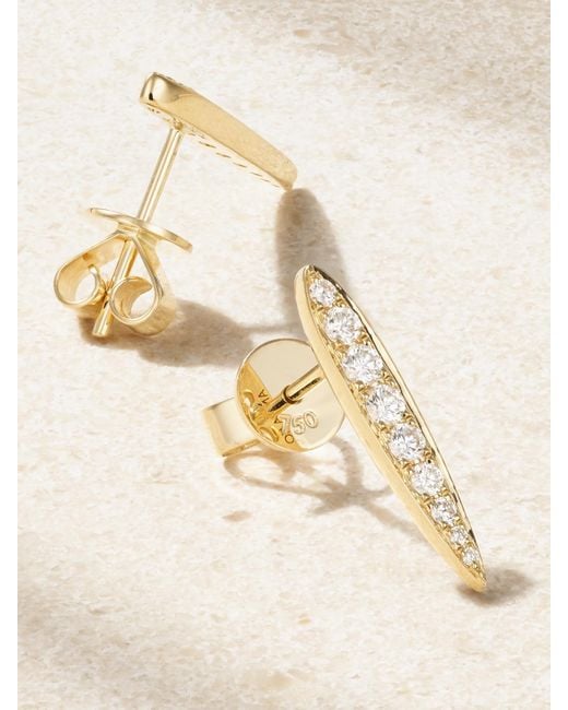 Anita Ko Natural Small Spear 18-Karat Diamond Earrings