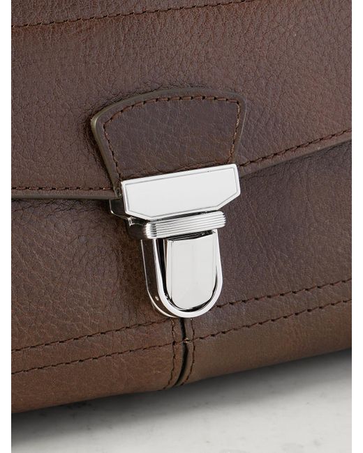 Lemaire Brown Small Gear Schultertasche Aus Strukturiertem Leder
