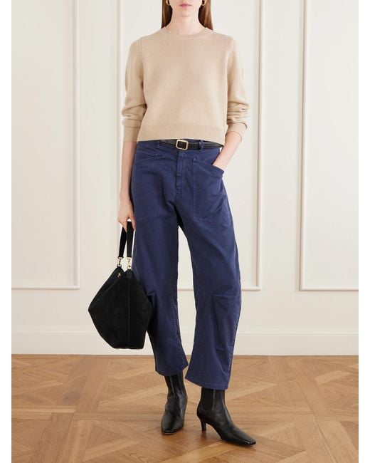 Nili Lotan Natural Venus Cropped Cashmere Sweater