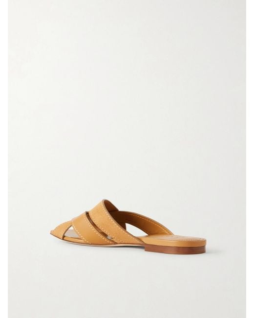Tod's Brown Suede And Leather Slides
