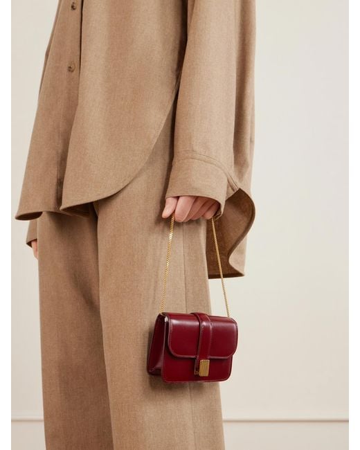 Khaite Red Blake Mini Leather Shoulder Bag