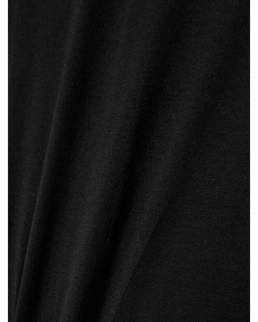 ÉTERNE Black Stretch-Jersey Maxi Skirt