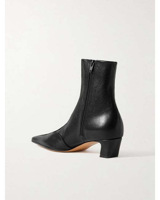 Khaite Black Nevada Ankle Boots Aus Leder