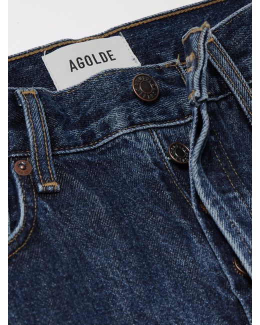 Agolde Blue '90S Pinch Waist High-Rise Straight-Leg Jeans