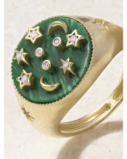 L'Atelier Nawbar Green 18-Karat, And Diamond Ring