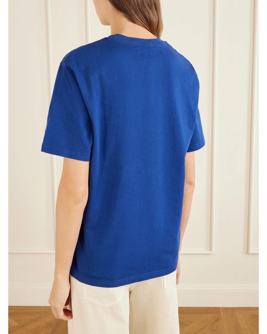 Aimé Leon Dore Blue Logo-Embroidered Cotton T-Shirt