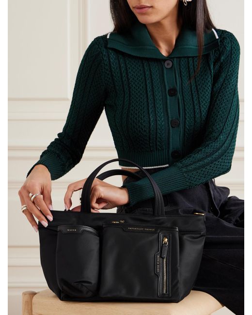 Sac À Main En Econyl À Finitions En Cuir Anya Hindmarch en coloris Black