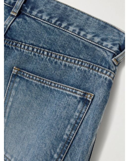J.W. Anderson Blue Twisted Asymmetric Embroidered High-Rise Jeans