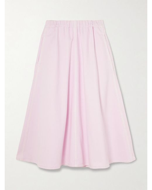 Agolde Pink Maria Mcmanus Organic Denim Midi Skirt