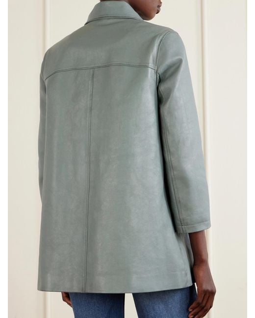 Chloé Blue Paneled Leather Jacket