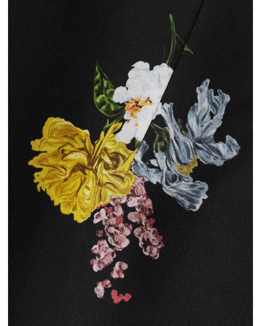 Emilia Wickstead Blue Navanne Floral-Print Silk Crepe De Chine Blouse