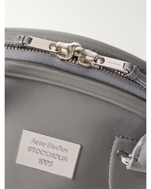 Acne Gray Bowlina Schultertasche Aus Leder