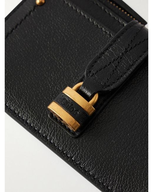 Chloé Black Paddington Embellished Leather Cardholder