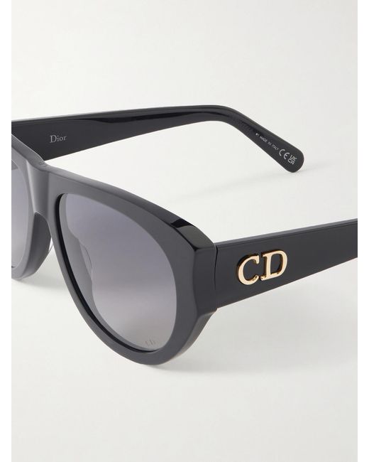 Dior Black Diorglow A1U Aviator-Style Acetate Sunglasses