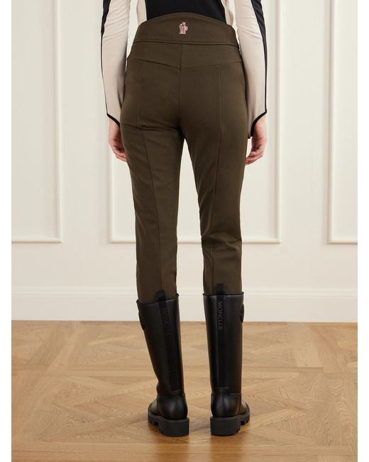 Moncler Natural Skinny Stretch-Twill Straight-Leg Ski Pants