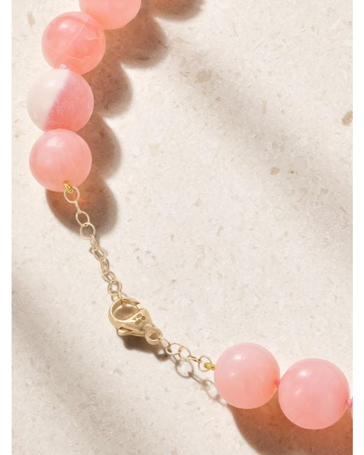 JIA JIA Pink Oracle 14-Karat Opal Beaded Necklace