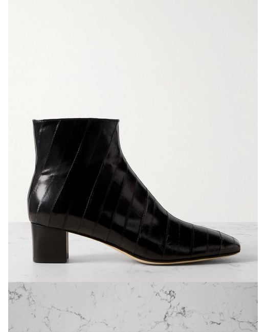 LEGRES Black 83 Ankle Boots Aus Aalleder