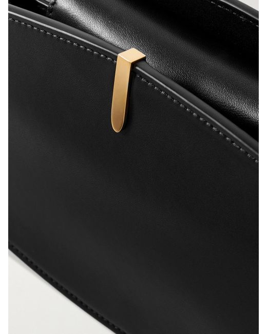 SAVETTE Black Florence Schultertasche Aus Leder Mit Verzierung