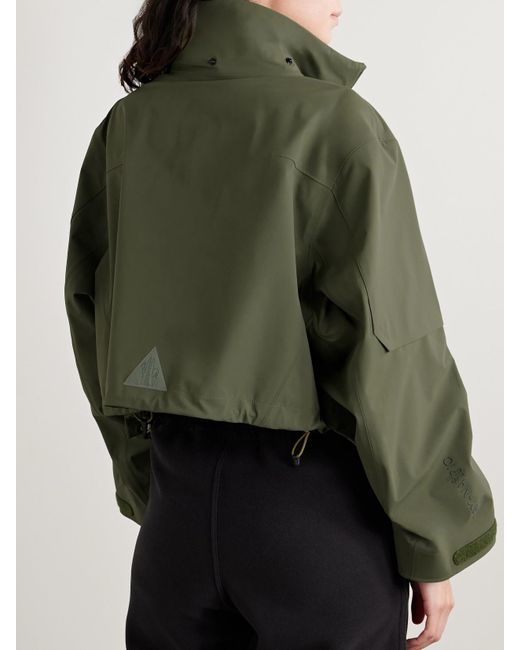 Moncler Green Kibira Appliquéd Shell Hooded Jacket