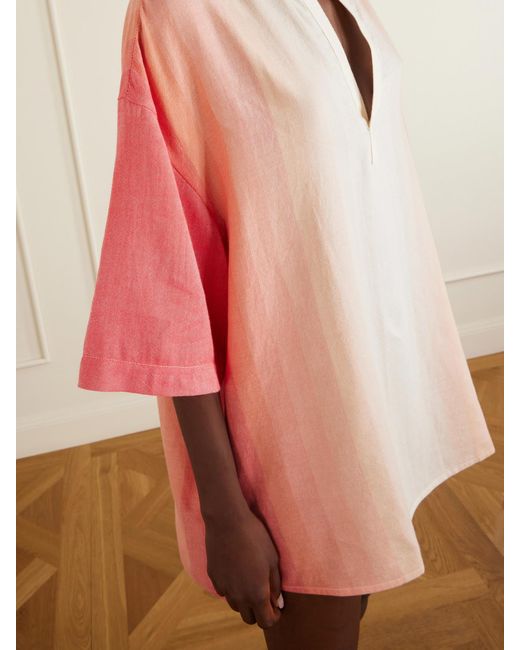 Marrakshi Life Pink Striped Cotton Coverup
