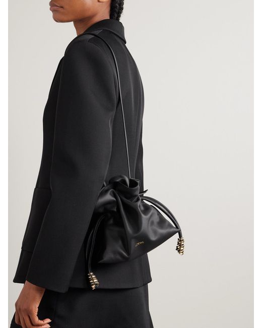 Loewe Black Flamenco Mini Embellished Leather Clutch