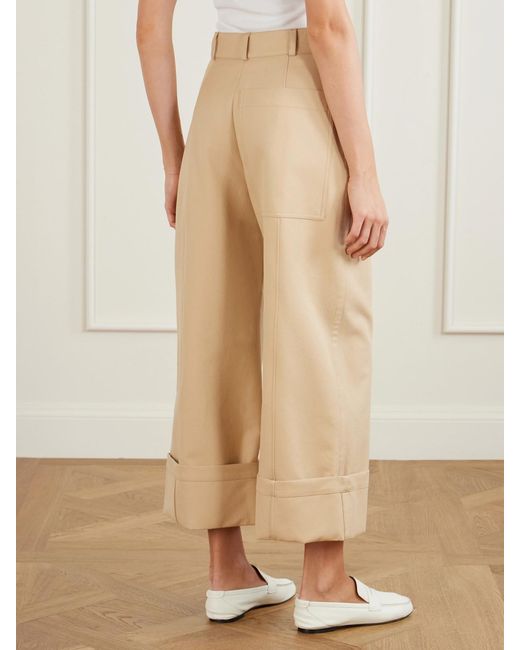 Another Tomorrow Natural Organic Cotton High-Rise Wide-Leg Pants