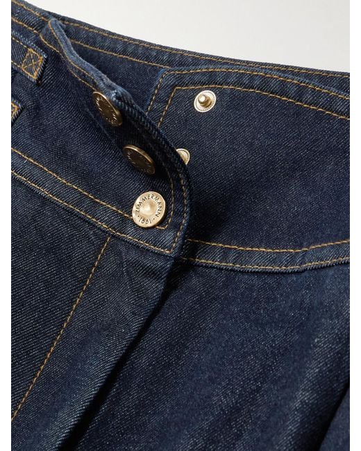 Zimmermann Blue Rebellion High-Rise Wide-Leg Jeans
