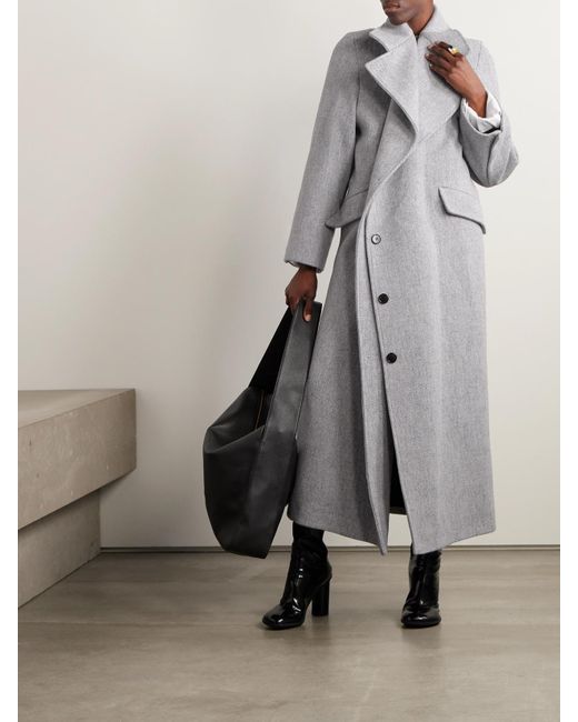Marie Adam-Leenaerdt Gray Wool Coat