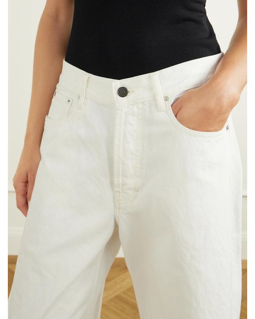 Kallmeyer White Callum High-Rise Wide-Leg Jeans