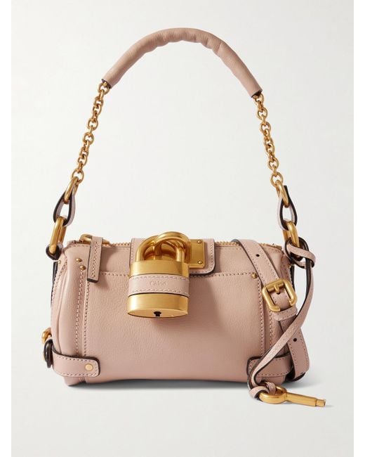 Chloé Natural Paddington Textured-Leather Shoulder Bag