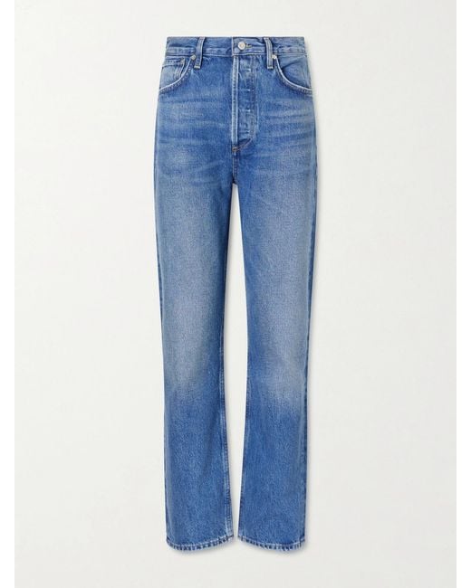 Citizens of Humanity Blue Blaine High-Rise Straight-Leg Jeans