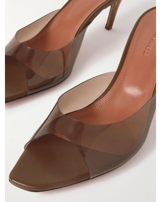 AMINA MUADDI Natural Alexa Pvc Mules