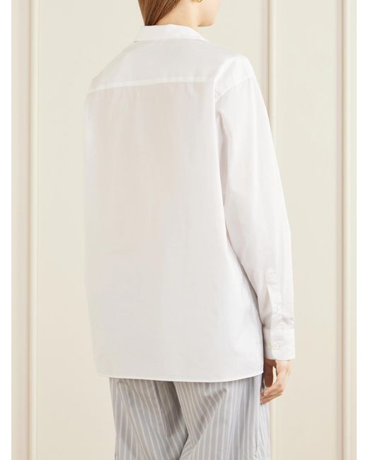 Comme Si White Cotton-Poplin Shirt