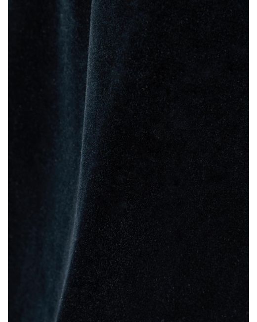 Chloé Black Cotton-Velvet Wide-Leg Pants