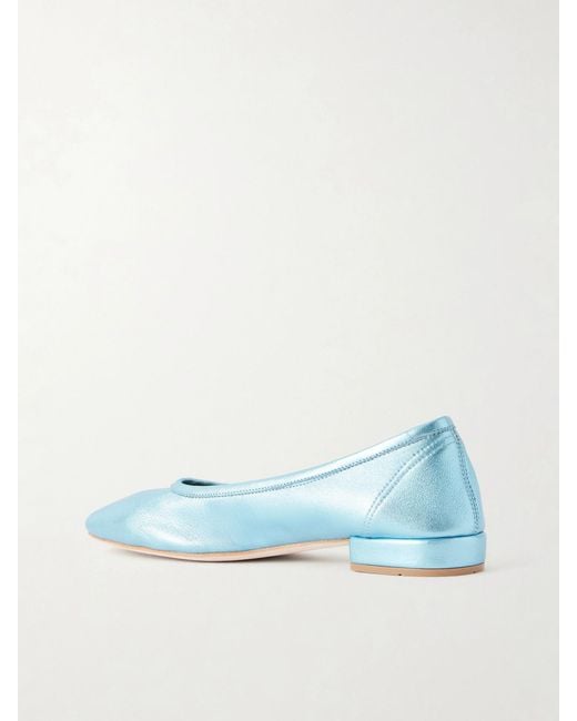 Maryam Nassir Zadeh Blue 20 Serafina Leather Ballet Flats