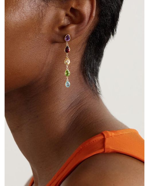 JIA JIA Natural Chakra Multi-Stone Earrings