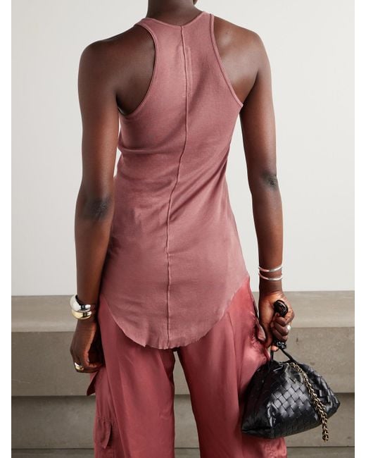 Rick Owens Pink Cotton-Jersey Tank