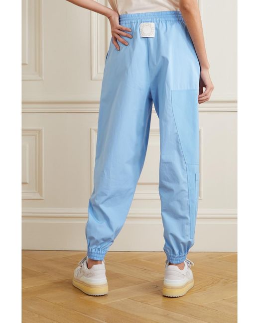 Stella McCartney Blue Net Sustain Kara Paneled Organic Cotton-Ripstop And Shell Track Pants