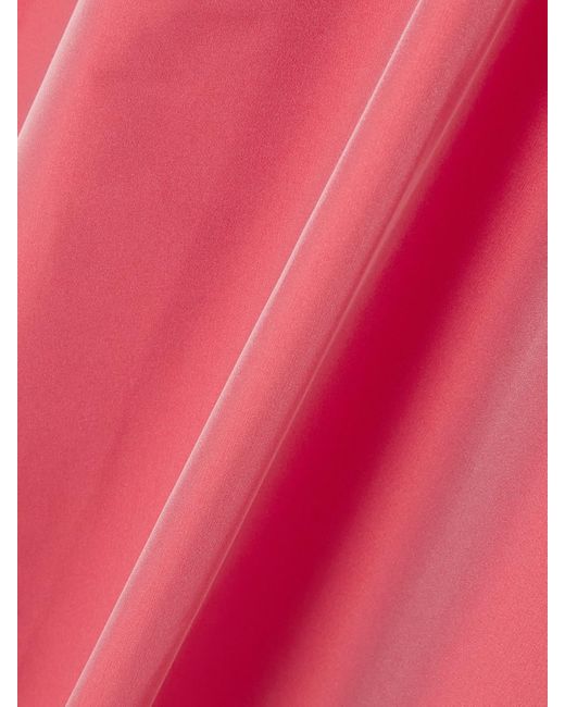 BERNADETTE Pink George Gathered Taffeta Gown