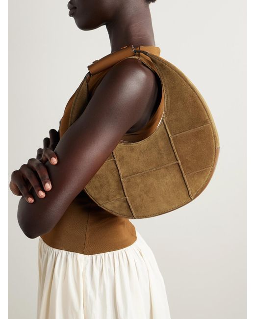 Staud Brown Moon Tote Aus Veloursleder