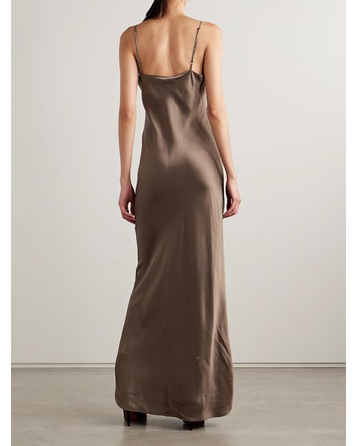 Nili Lotan Natural Cami Silk-Satin Gown