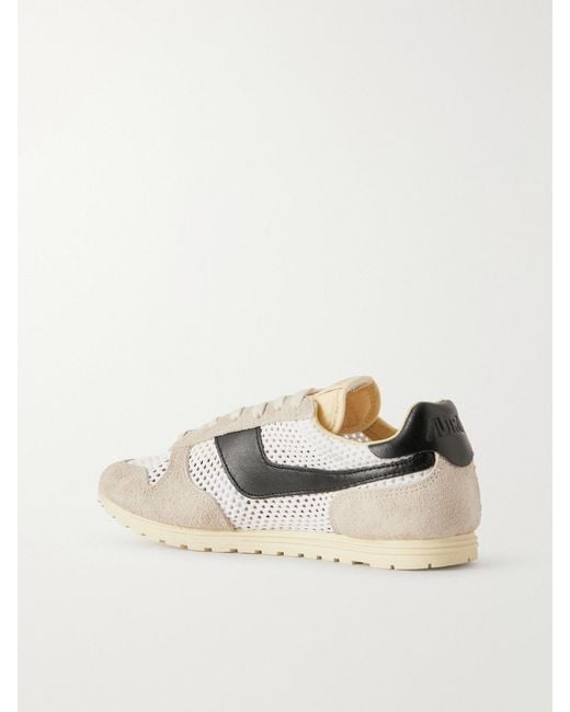 Autry Natural Windspin Knit And Suede Sneakers