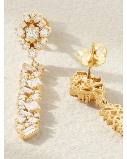 Suzanne Kalan Natural La Fantasie 18-Karat Diamond Earrings