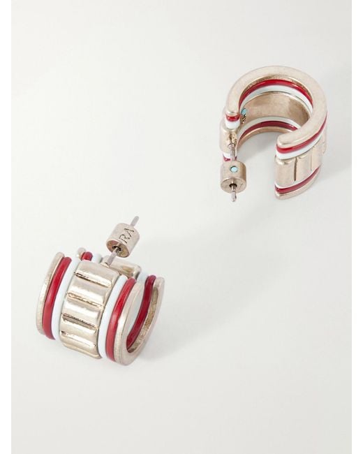 Roxanne Assoulin White The Crimp Chubby-Tone Earrings