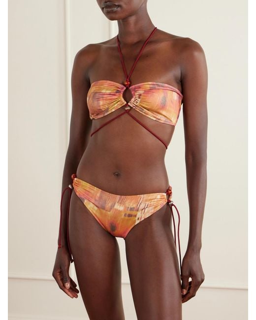 Isabel Marant White Analia Embellished Bikini Top