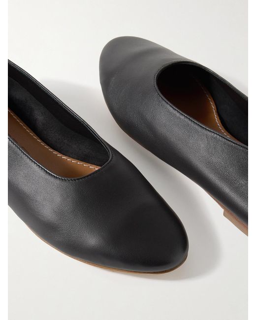 Ballerines En Cuir Alba Staud en coloris Black