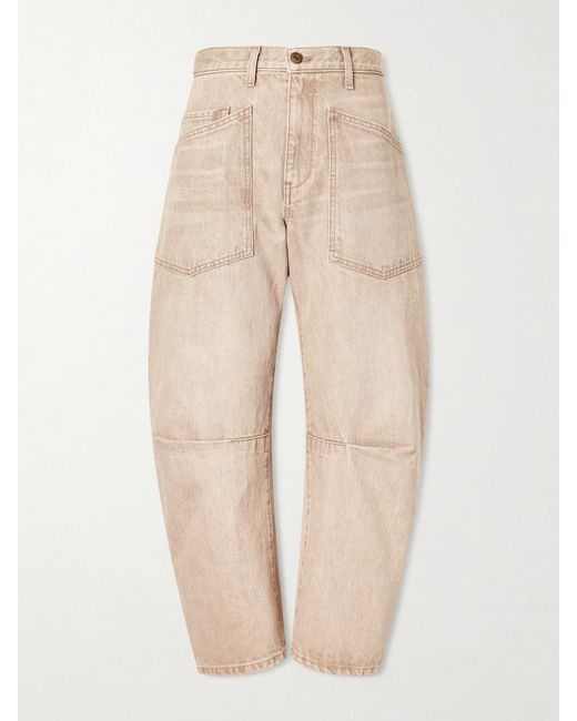 Nili Lotan Natural Shon Cotton-Blend Corduroy Tapered Pants