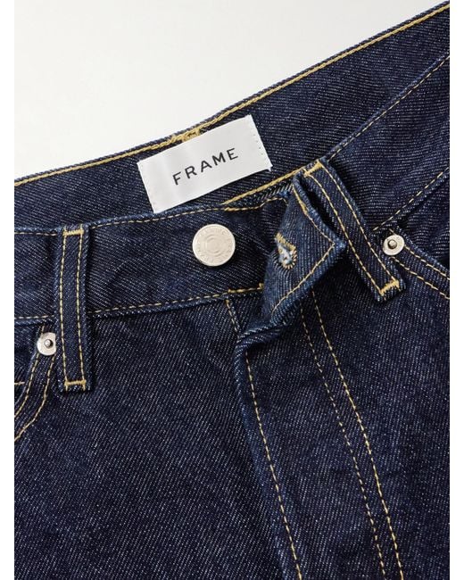 FRAME Blue The Vertical Hoch Sitzende Jeans Mit Geradem Bein